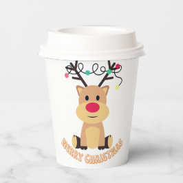 Weihnachts-Rentier Pappbecher
