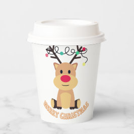 Weihnachts-Rentier Pappbecher