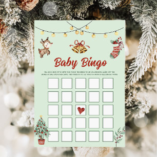 Weihnachts-Rentier-Party Baby Bingo Spiele Karte