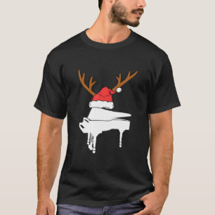 Weihnachts-Rentier Piano Weihnachten T-Shirt