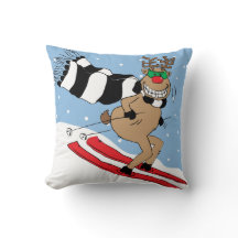 Weihnachts-Rentier-Skifahren