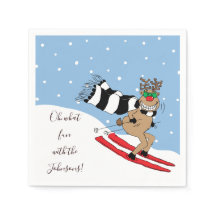 Weihnachts-Rentier-Skifahren