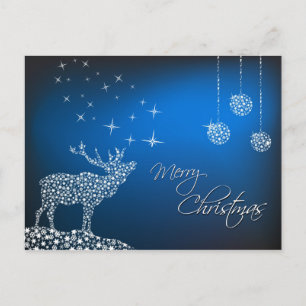 Weihnachts-Rentier & Sterne Feiertagspostkarte