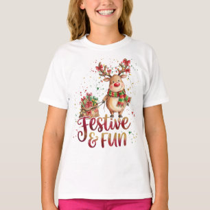 Weihnachts-Rentier-T-Shirt – Schlitten, Geschenke T-Shirt