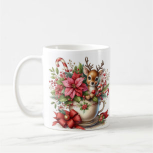 Weihnachts-Rentier-Tasse 4 Kaffeetasse