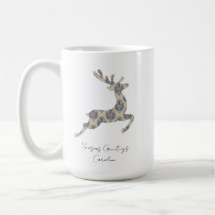 Weihnachts-Rentier-Toile Kaffeetasse