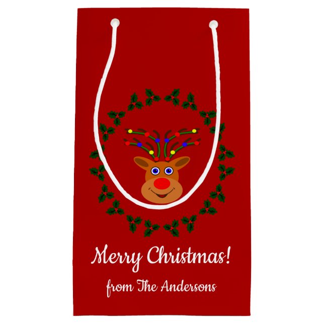 Weihnachts-Rentierbeutel Kleine Geschenktüte (Vorderseite)