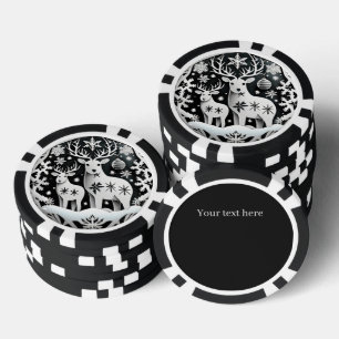 Weihnachts-Rentiere am 3. Dezember Text hinzufügen Pokerchips
