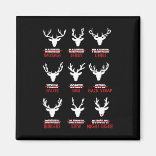 Weihnachts-Rentierjäger Hirschfleisch-Jagd Magnet
