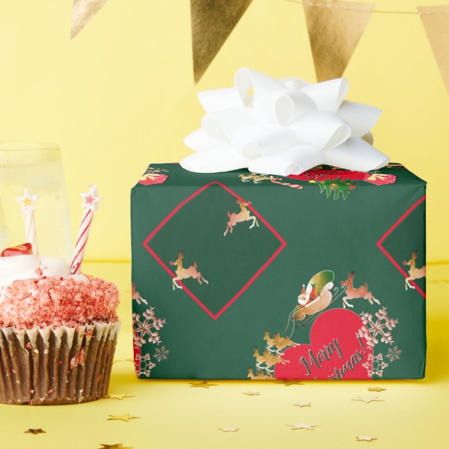 Weihnachts-Rentierpapier Geschenkpapier (Geburtstagsparty)