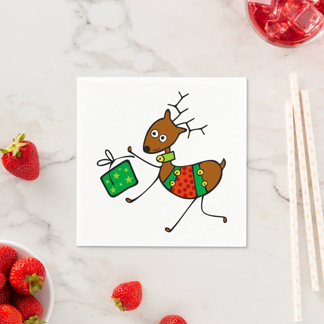 Weihnachts-Rentierpapier Napkins Serviette (Von Creator hochgeladen)