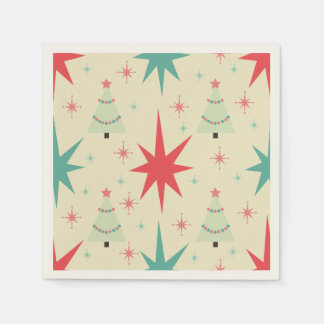 Weihnachts-Retro der 1950er Jahre Serviette