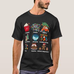 Weihnachts-Retro für Sozialarbeiter T-Shirt