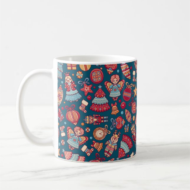 Weihnachts-Retro Kaffeetasse (Links)