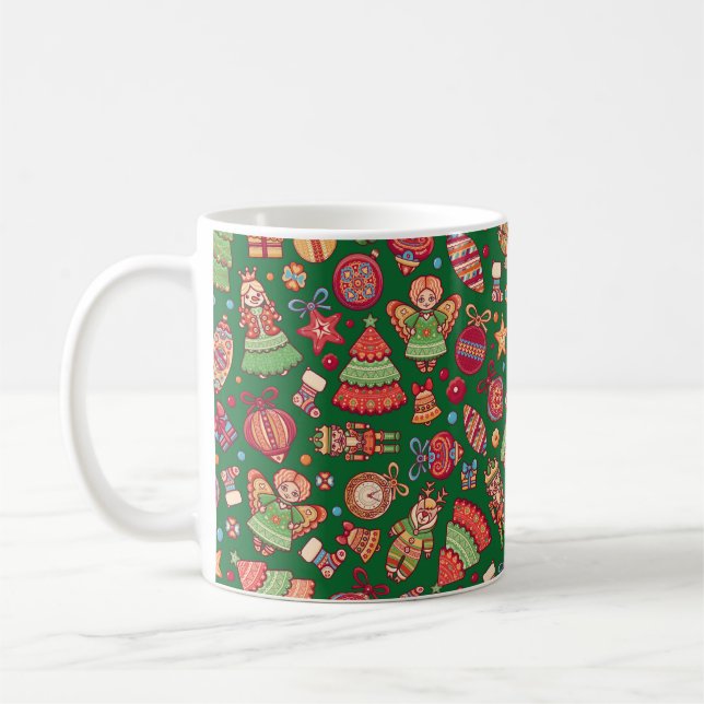 Weihnachts-Retro Kaffeetasse (Links)