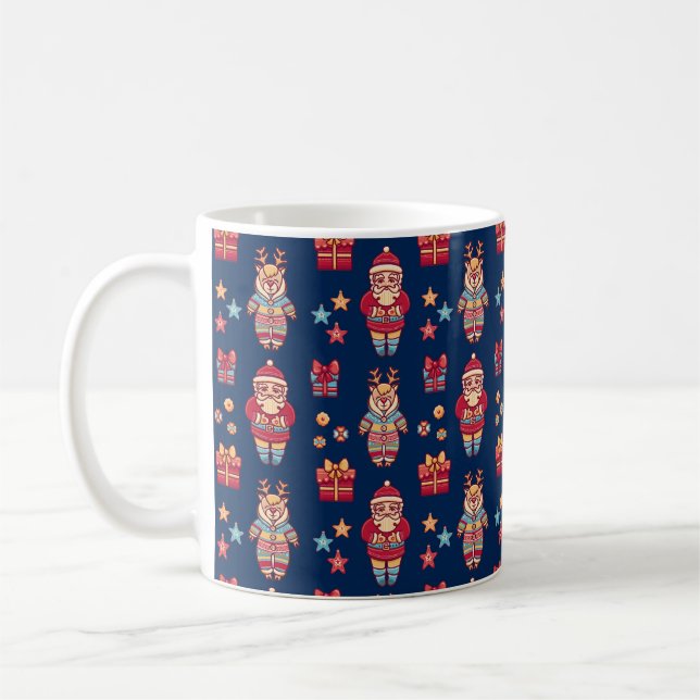 Weihnachts Retro Santa Kaffeetasse (Links)