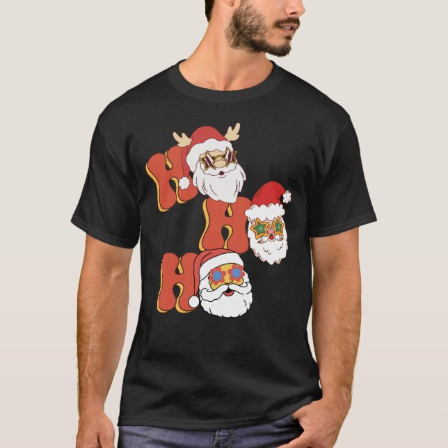 Weihnachts Retro Style - Ho Ho Ho T-Shirt (Vorderseite)
