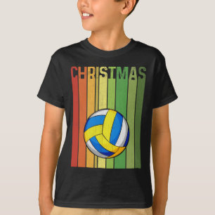 Weihnachts Retro Volleyball Spieler Niedliche Grup T-Shirt
