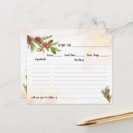 Weihnachts-Rezept-Card-Brautparty