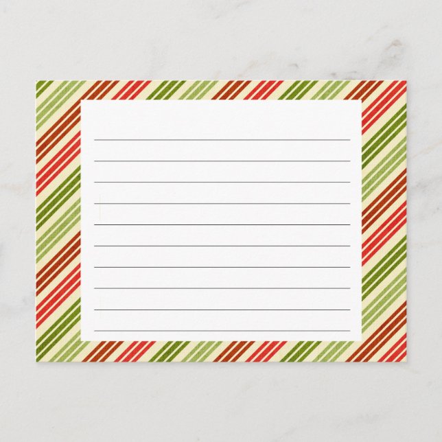 Weihnachts-Rezept-Karte Postkarte (Vorderseite)