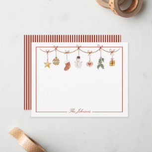 Weihnachts-Rezept Personalisierte Korrespondenz Mitteilungskarte