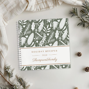 Weihnachts-Rezepte mit Winterlaub Notizbuch