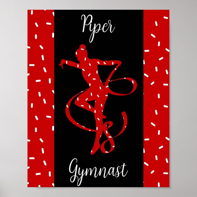 Weihnachts Rhythmische Gymnastik Red Candy Sprinkl Poster (Vorne)