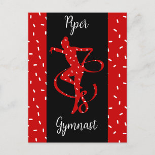 Weihnachts Rhythmische Gymnastik Red Candy Sprinkl Postkarte