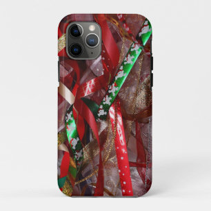 Weihnachts-Ribbons Red Green und Gold Holiday Case-Mate iPhone Hülle