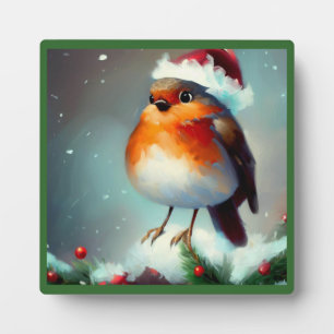 Weihnachts-Robin 1 Fotoplatte