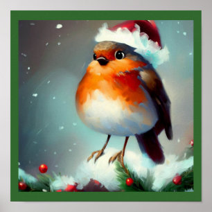 Weihnachts-Robin 1 Poster