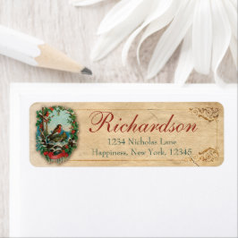 Weihnachts Robin Old Antique Viktorianisch Scrap R