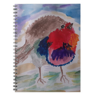Weihnachts Robin Spiral Notebook Notizblock
