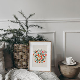 Weihnachts-Rocking-Pferdebild Poster