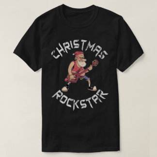 Weihnachts-Rockstar-Gitarren-Design T-Shirt