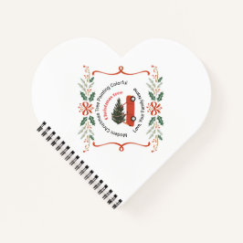 Weihnachts-Rolle mit individuellem Text-Aufkleber Notizbuch