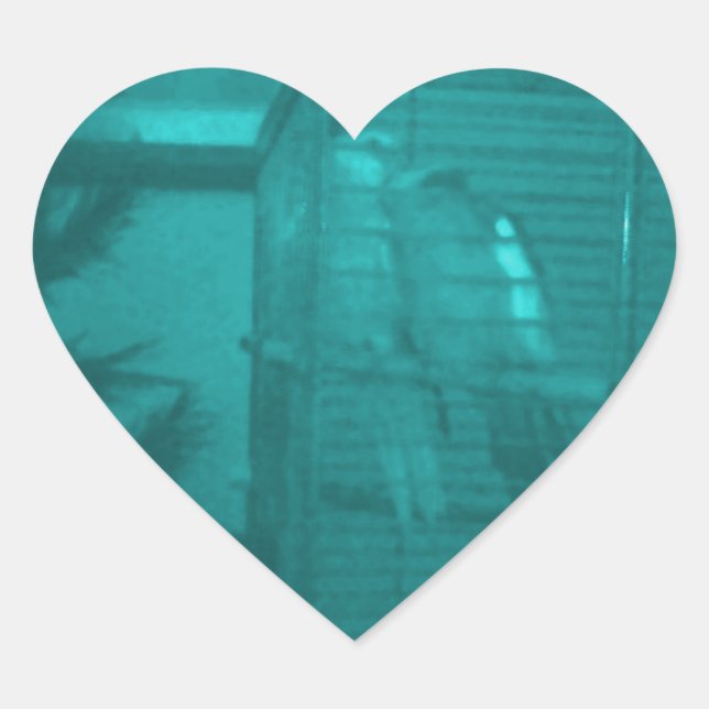 Weihnachts-Romance-Stickers Herz-Aufkleber (Vorderseite)