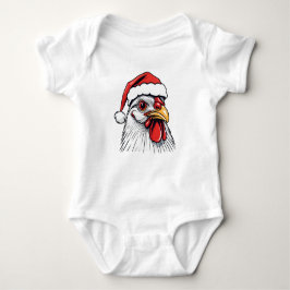 Weihnachts-Rooster, Hühnchen, Feiertagsrooster Baby Strampler
