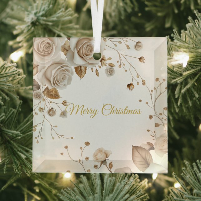 Weihnachts-Rose Glasdekoration Ornament Aus Glas (Insitu)