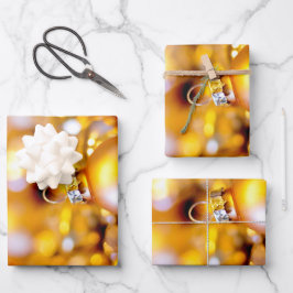 Weihnachts-Rose Gold Baubles Geschenkpapier Set