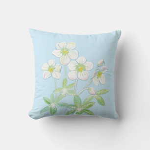 Weihnachts-Rose, Helleborus niger Kissen