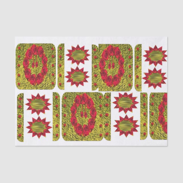 Weihnachts-Rose-Tissue Paper Seidenpapier (Vorderseite)