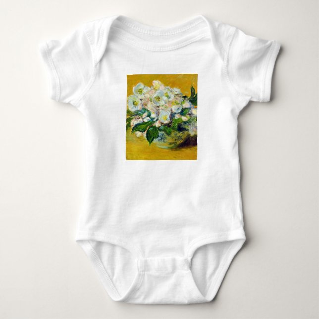 Weihnachts-Rose (von Claude Monet) Baby Strampler (Vorderseite)