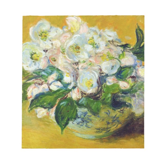 Weihnachts-Rose (von Claude Monet) Notizblock (Vorderseite)
