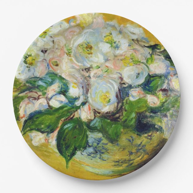 Weihnachts-Rose (von Claude Monet) Pappteller (Vorderseite)