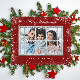 Weihnachts-Rot-Foto-Budget Flyer