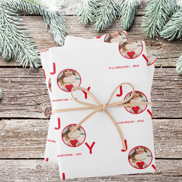 Weihnachts-Rot-Foto Geschenkpapier Set