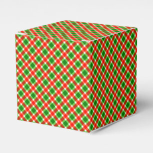 Weihnachts-Rot-Grün-Kariert Geschenkschachtel