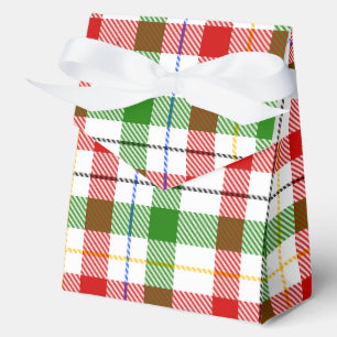 Weihnachts-Rot-Grün-Weiß-Flanell-Karodesign  Geschenkschachtel