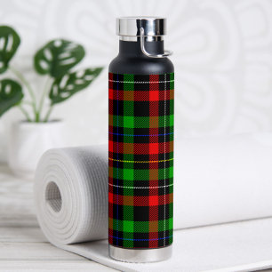 Weihnachts-Rot-Grün-Weiß-Flanell-Karodesign Trinkflasche